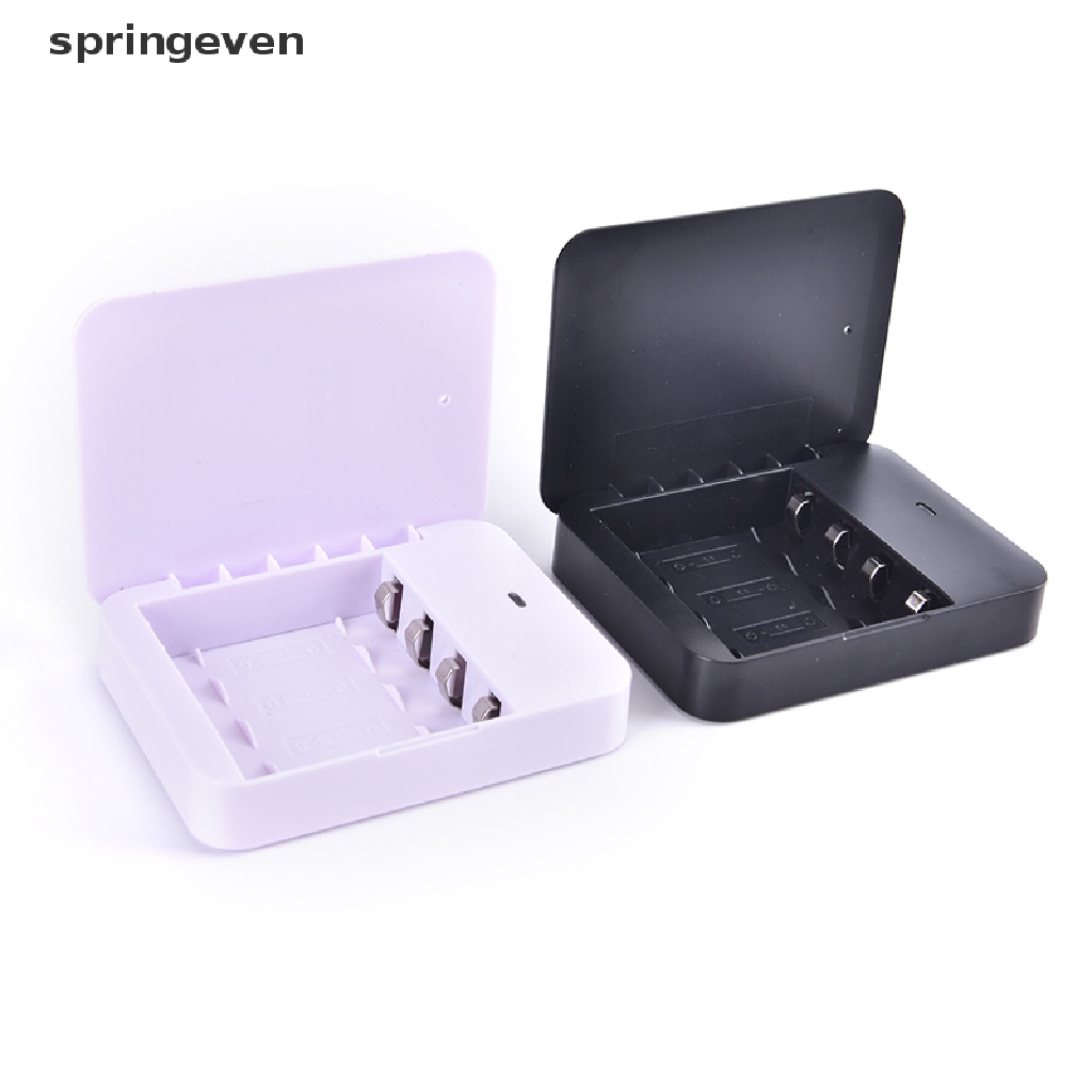 springeven 4 Slots AA Batteries External USB Rechargeable AA Lithium Battery Charger Box RFT