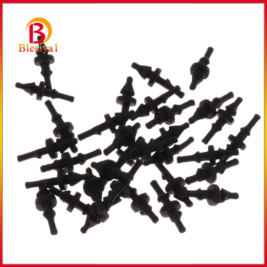 [BLESIYA1]32PCS Black Fan Mounting Screws Rivets Silicone Rubber for PC Computer