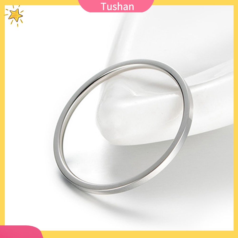 Nhẫn cưới thép titan mỏng mềm mịn thời trang dành cho nữ