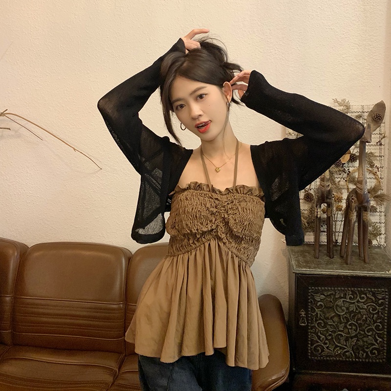 Áo Ống Xếp Ly Sát Nách Thời Trang Mùa Hè Dễ Phối Đồ Cho Nữ