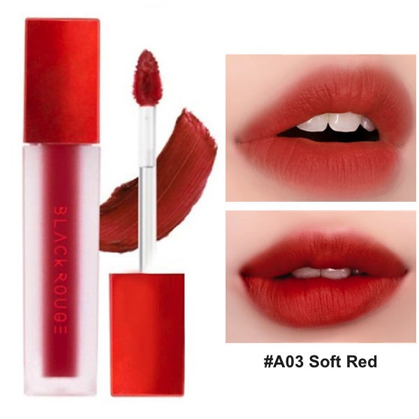 Son Kem Black Rouge Air Fit Velvet Tint màu #A03 Đỏ gạch pha cam