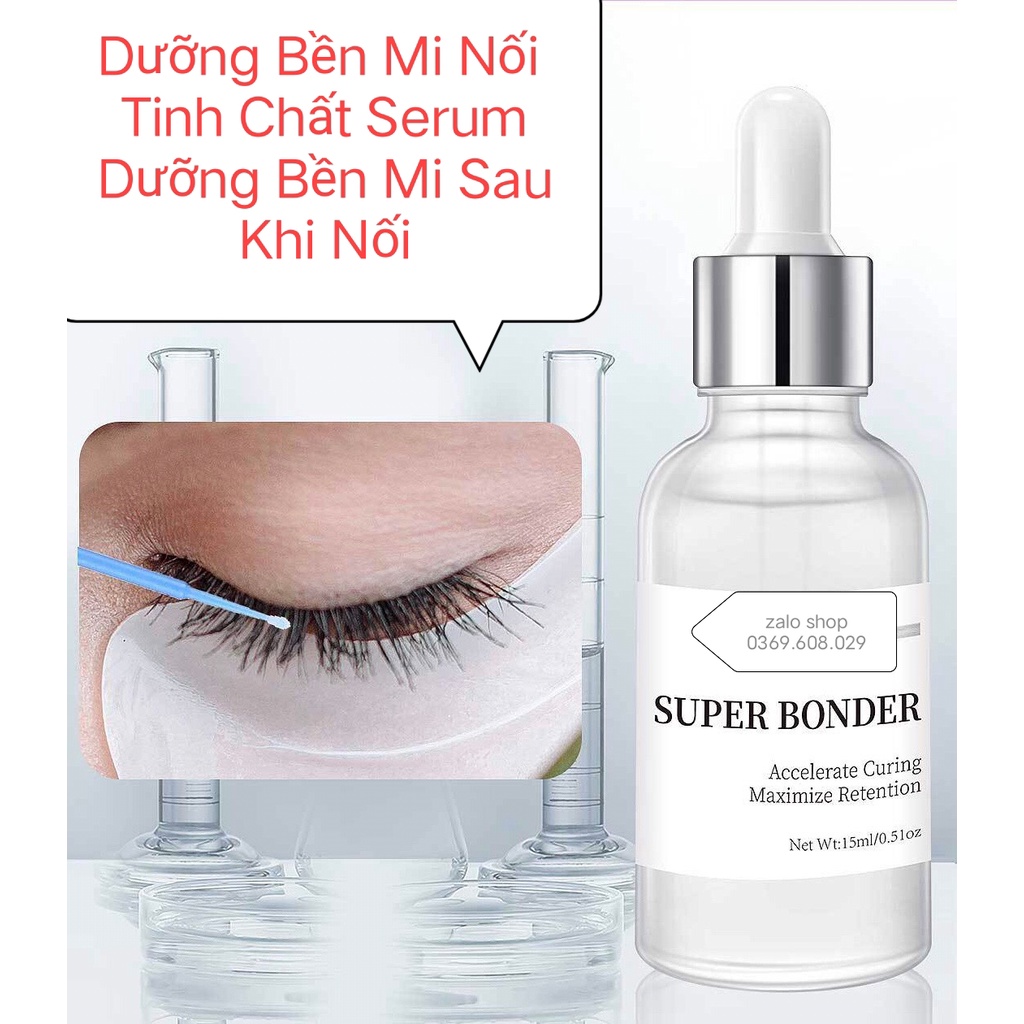 DƯỠNG BỀN MI NỐI Super Bonder,Tinh Chất Serum Làm Bền Mi Sau Khi Nối,Nước Bền Mi,Siêu Liên Kết Tăng Độ Bền Tối đa