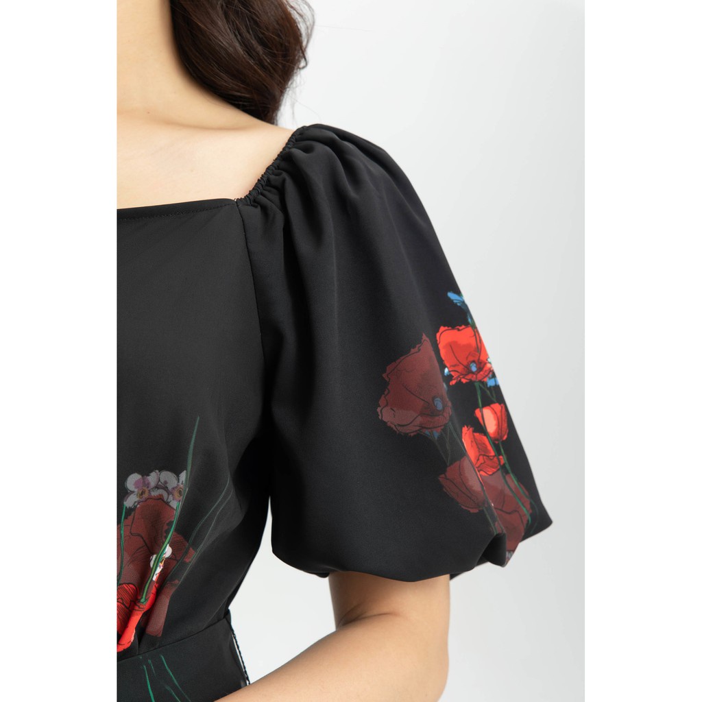 [NHẬP WABRTL5 GIẢM 10% TỐI ĐA 50K ĐH 250K ]Jumpsuit họa tiết đai liền nữ IVY moda MS 18B8573