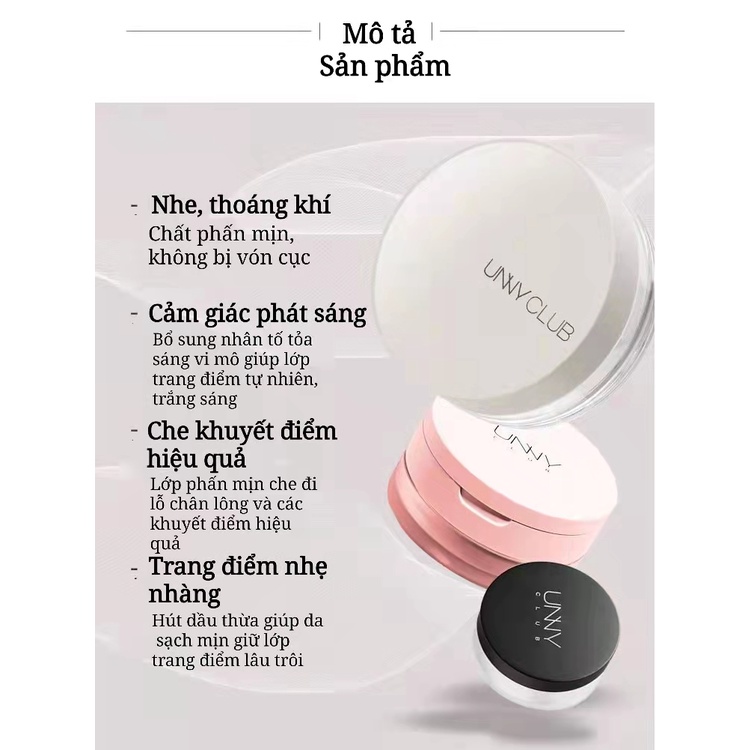 Unny Club Phấn phủ che khuyết điểm kiểm soát dầu chống nước lâu trôi | BigBuy360 - bigbuy360.vn