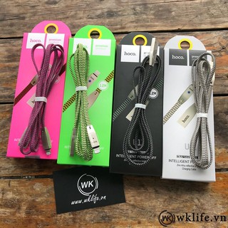 Cáp Sạc Hoco U11 Lightning Ngắt Điện Thông Minh