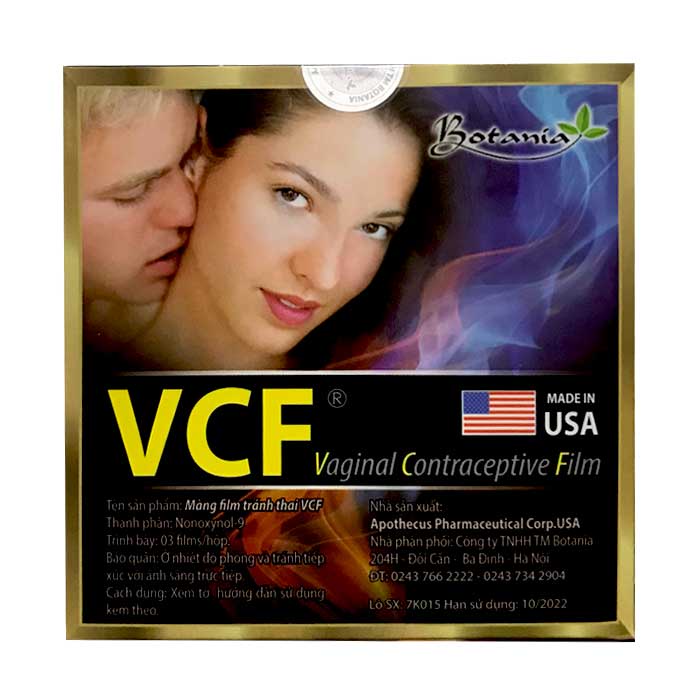 Màng tránh thai VCF - Hộp 3 chiếc - chính hãng 100%_
