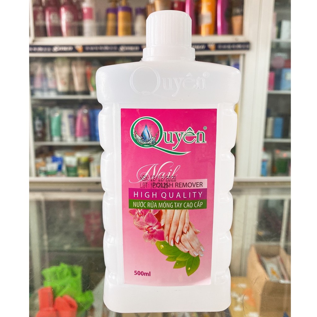 Nước rửa sơn móng Quyên lọ 500ml(aceton)