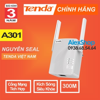 🔥10.10🔥Tenda A301 Bộ Kích Sóng Repeater Có Cổng Mạng Thêm Chức Năng Accespoint
