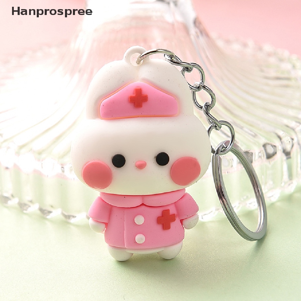 Hanprospree &gt; Móc Khóa Búp Bê Hoạt Hình Ba Chiều Bằng Nhựa Mềm Sáng Tạo
