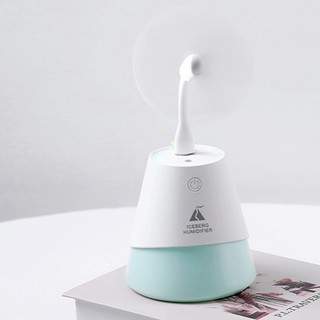 Máy Phun Sương, Xông Tinh Dầu Mini Volcano Tặng Kèm Đèn Led Quạt Mini - [Bảo Hành 1 Đổi 1]