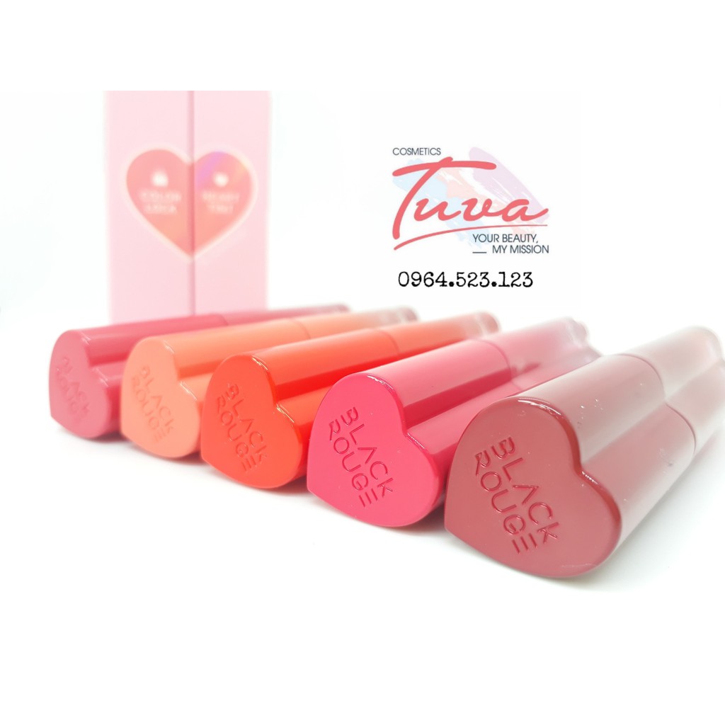 Son Kem Black Rouge Color Lock Heart Tint Siêu Lì