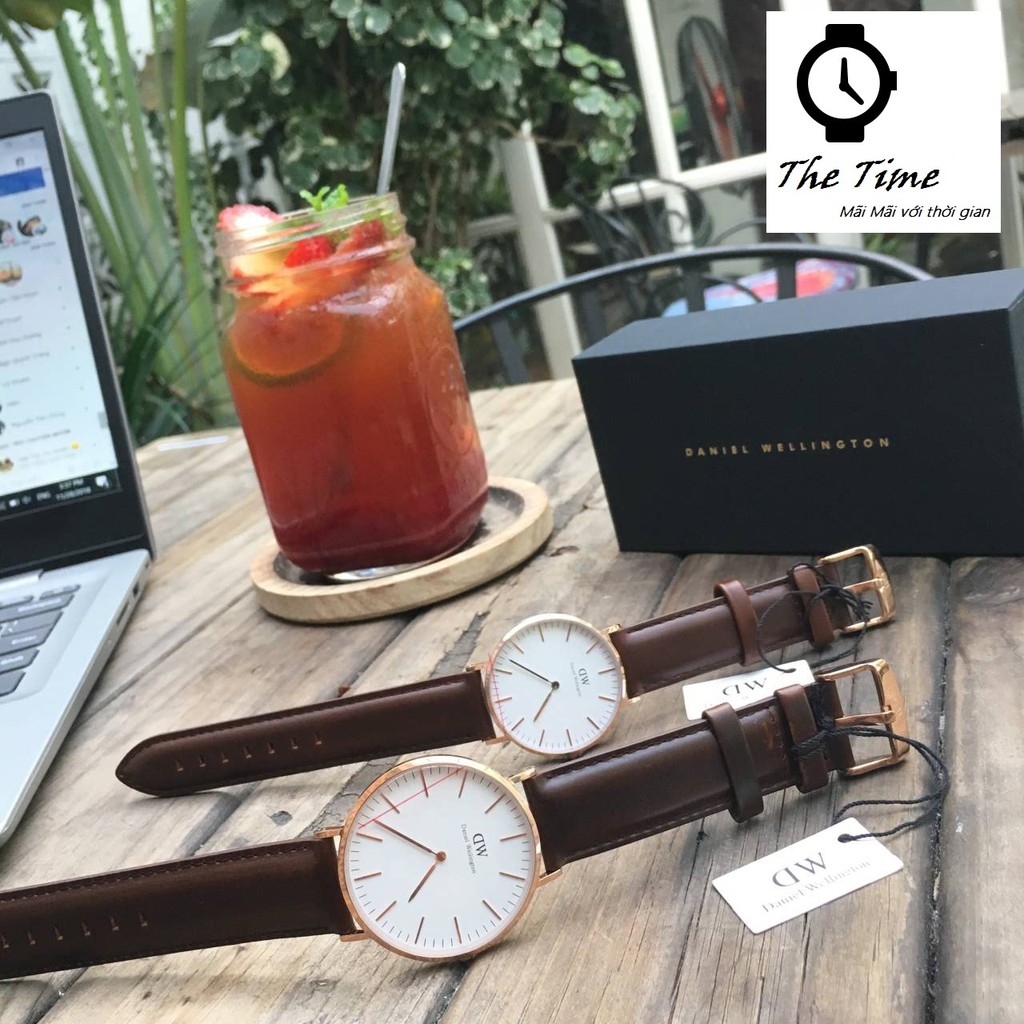 Đồng Hồ Đôi DW Nam Nữ _DW Đôi Daniel Wellington dây da Authentic Fullbox Túi Xách,Hộp,Sách Hướng Dẫn,thẻ,tag check code