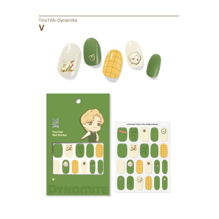 Miếng Dán Móng TinyTAN Hình BTS Dynamite
