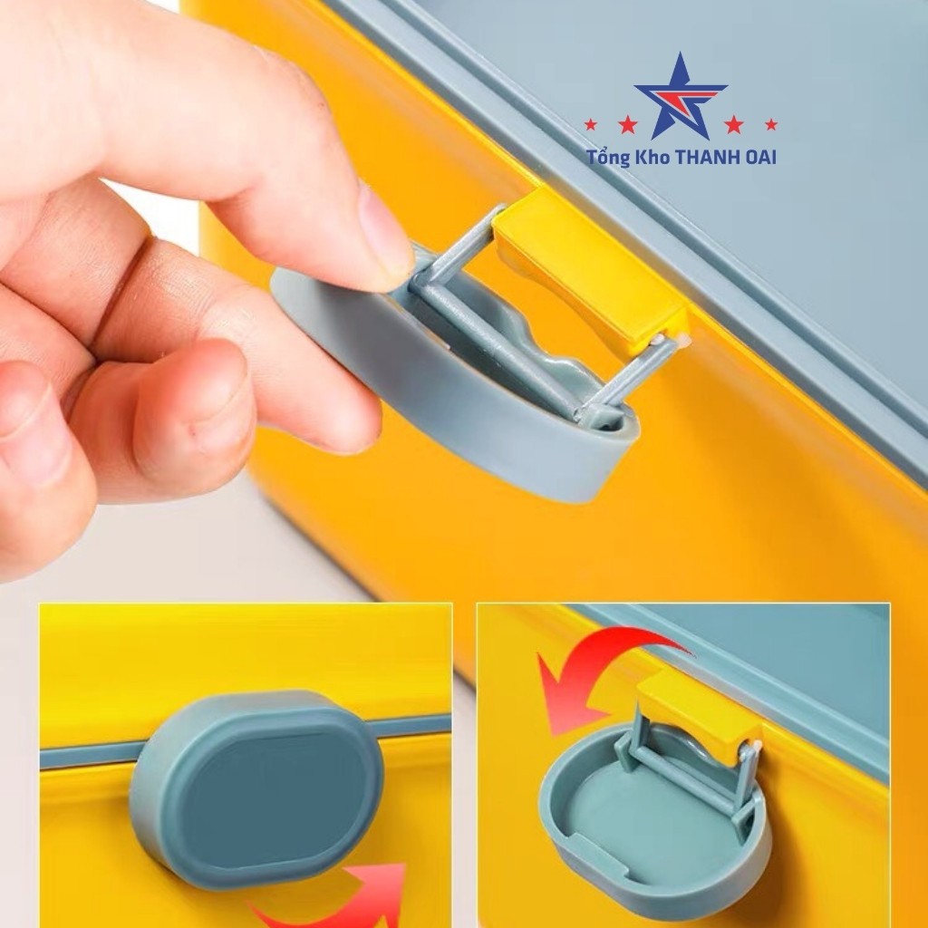 Tủ thuốc gia đình mini hộp thuốc y tế tiện lợi nhựa PP HD Korea