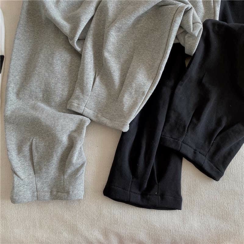 Quần Jogger Nỉ Trơn 2 Màu Unisex Q457