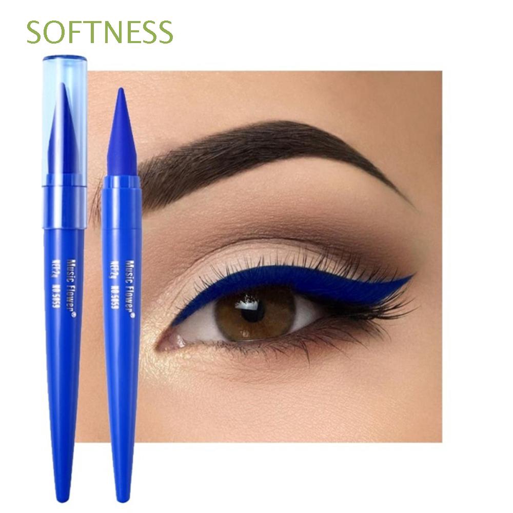 (hàng Mới Về) Bút Kẻ Mắt Màu Đen / Xanh Dương / Nâu Chống Thấm Nước Không Nhòe