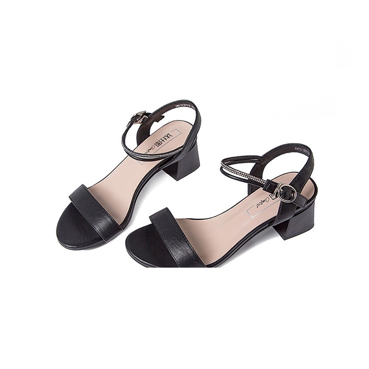 Sandal quai ngang Dusto, gót vuông cao 5cm (có sẵn)