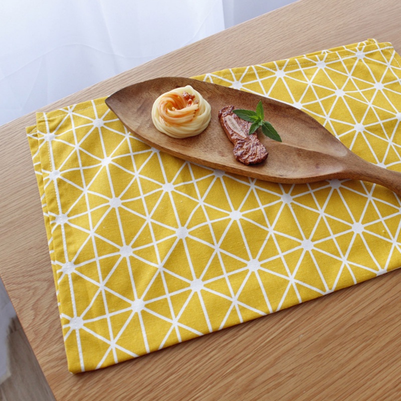 Khăn Trải Bàn Ăn Bằng Vải Lanh cotton 40 X 60Cm Thiết Kế Đơn Giản Đẹp Mắt