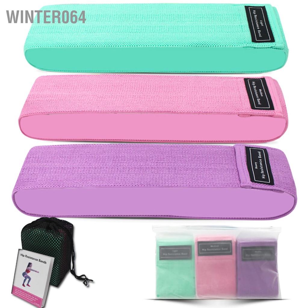 3 Dây kháng lực chống trượt bằng vải để tập yoga nâng cao thể chất 38.1*8cm