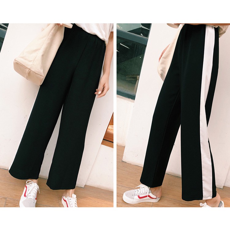 Quần voan chiffon sọc hai bên (Q14) - Hàng có sẵn
