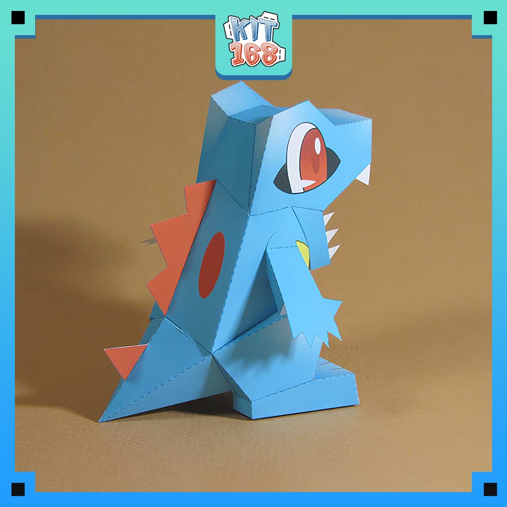 Mô hình giấy Anime Game Pokemon Totodile ver 3
