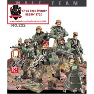 Non mega bloks Army bộ mô hình lắp ráp đội 6 lính biệt kích XJ 222