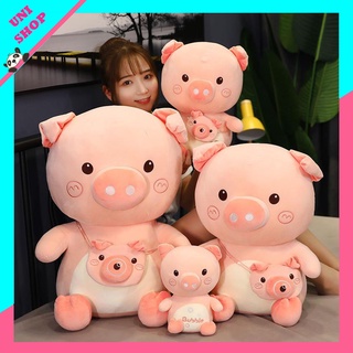 Gấu bông heo hồng đeo máy ảnh qùa tặng gấu bông cao cấp _ unishop