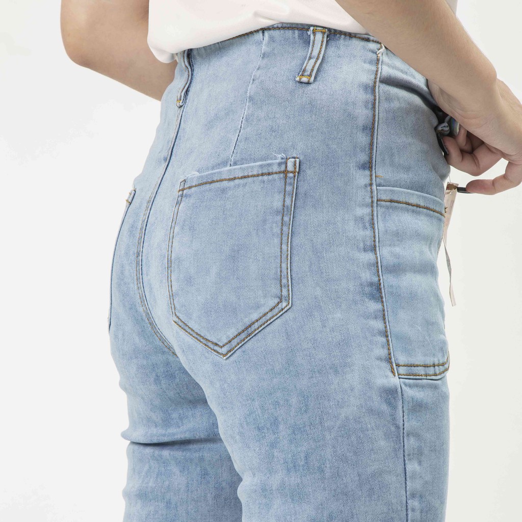 Quần Jean Nữ ôm 2 khuy cạp cao tôn dáng, quần bò Nữ trẻ trung năng động BAHAI_SHOP10 | BigBuy360 - bigbuy360.vn