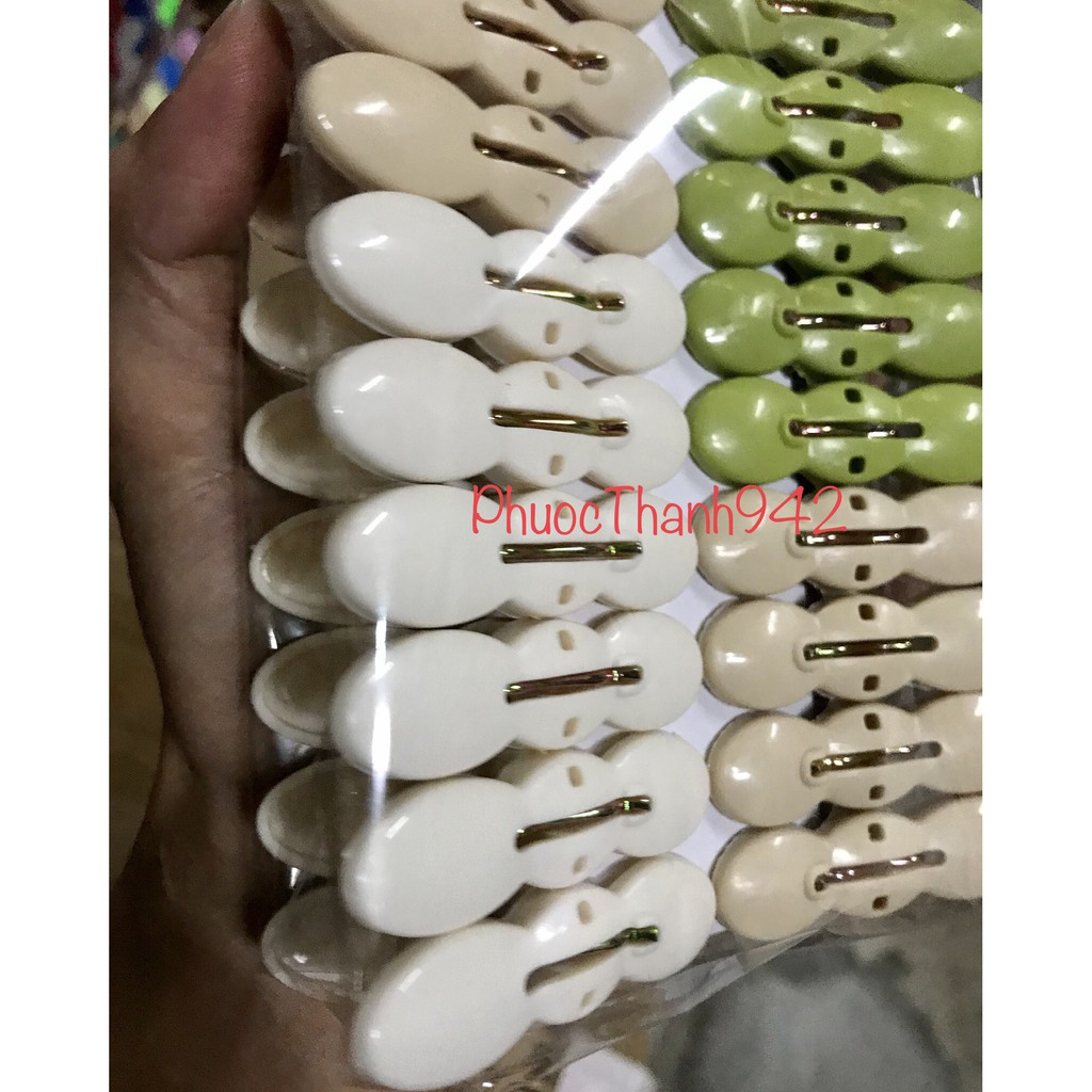 Kẹp nhựa phơi quần áo gia dụng Hàng loại 1 - Mẫu 5.5cm