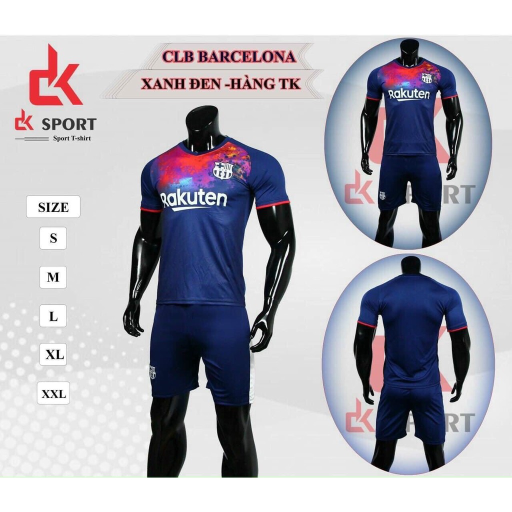 Bộ quần áo bóng đá CLB BARCELONA Xanh Đen