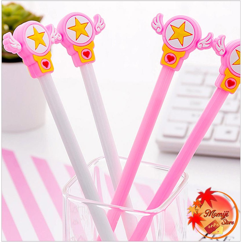 Bút Cardcaptor Sakura cánh thiên thần bút viết bi gel dễ thương đồ dùng học tập tiện lợi