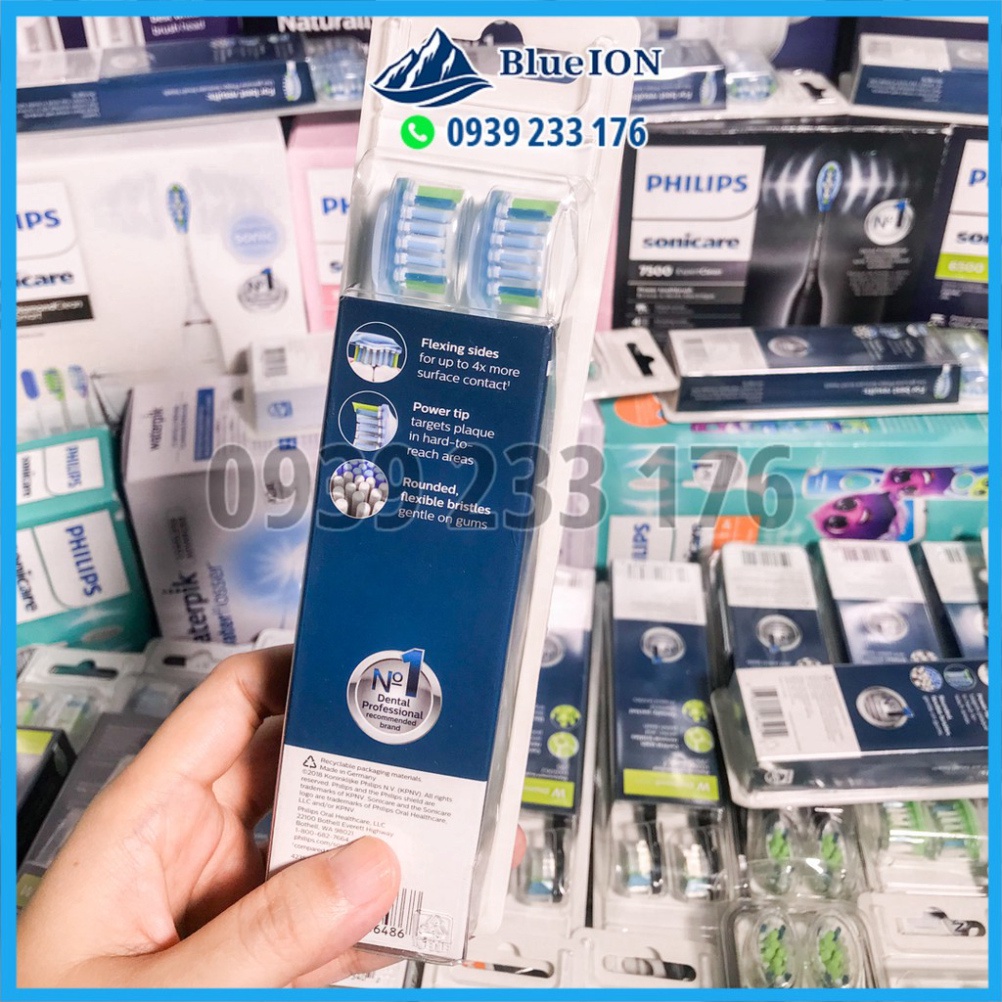 [Hàng Mỹ] Đầu bàn chải điện Philips Sonicare C3 PREMIUM Plaque Control (màu trắng)