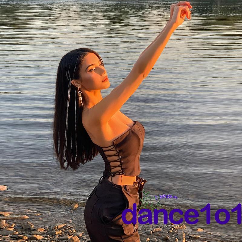 Áo không dây màu trơn thời trang quyến rũ cho nữ