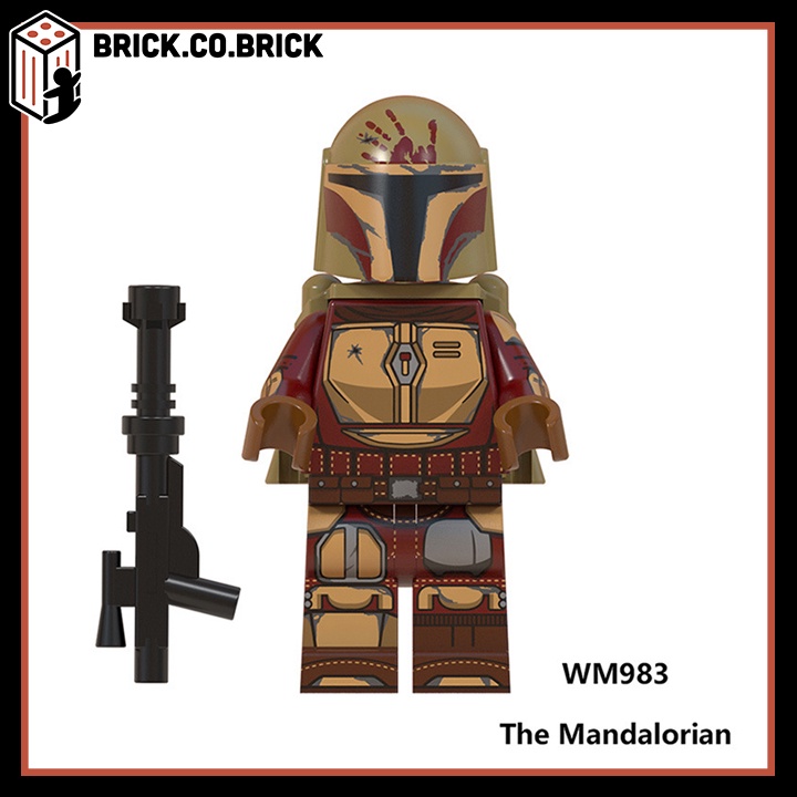Minifigure Star Wars Đồ chơi Lắp ráp Chiến Tranh Giữa Các Vì Sao Mô hình Mandalorian WM6092