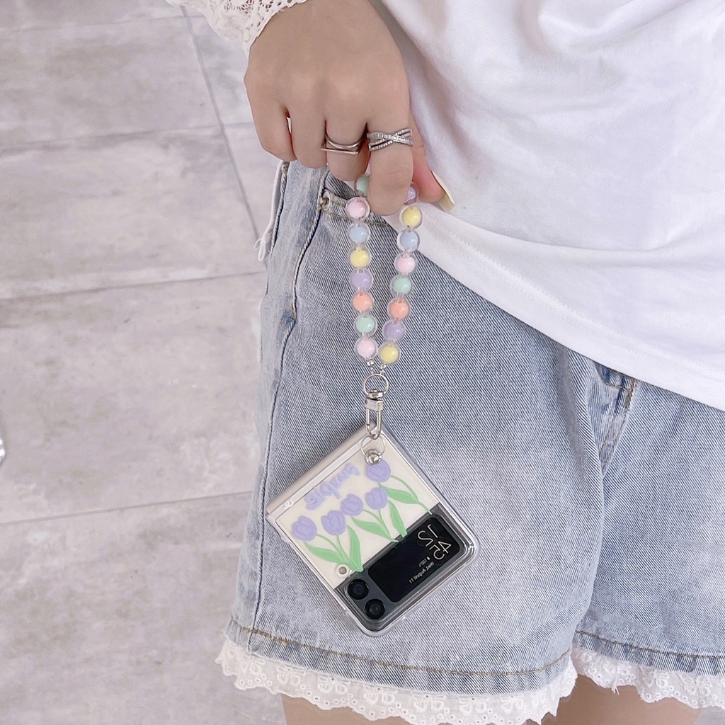 Ốp Điện Thoại Chống Sốc Hình Hoa Tulip Cho Samsung z Flip 3 Zzfp3 z Flip3