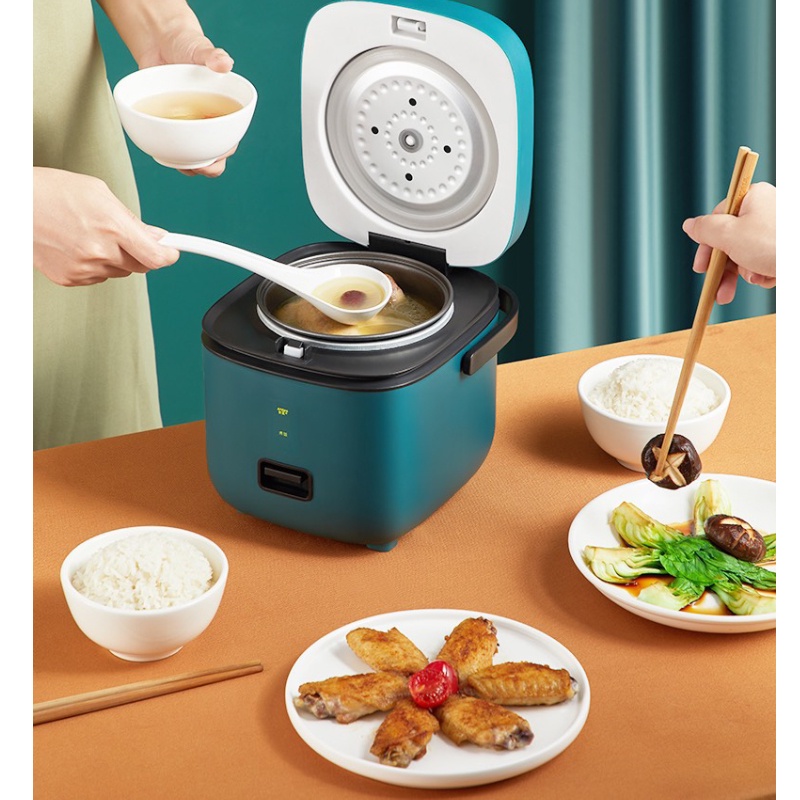 Nồi cơm điện mini đa năng  1,2L cho 1-2 người ăn-Rice Cooker/ Nồi cơm điện nhỏ, nồi mini siêu nhỏ chống dính