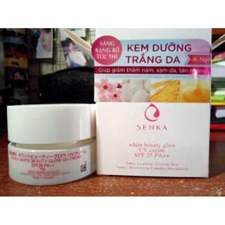 Kem dưỡng trắng da chống nắng ban ngày Senka White Beauty Glow UV Cream SPF 25 PA ++ 50g