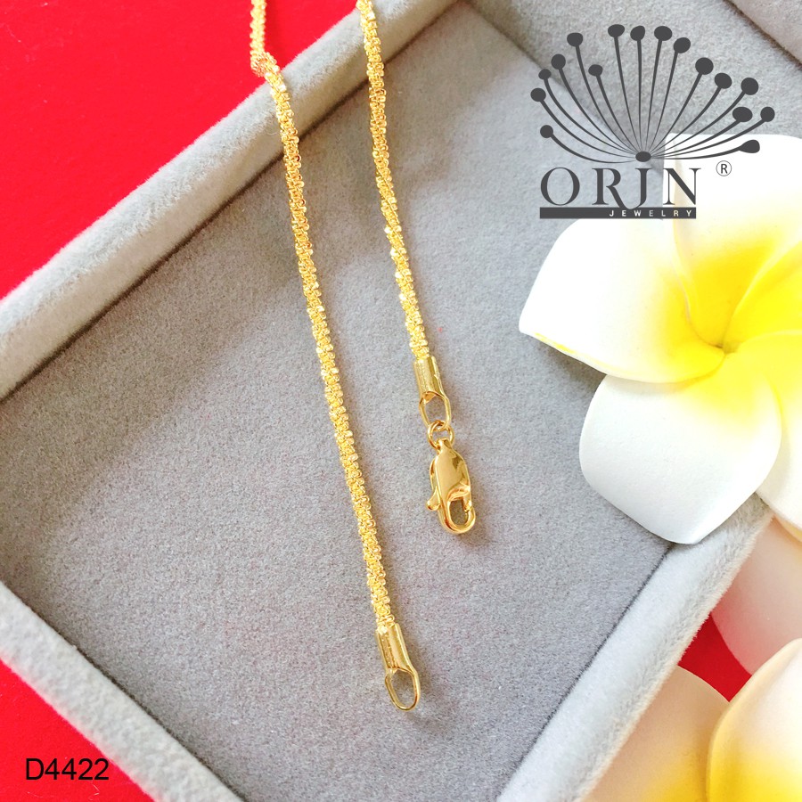 Dây chuyền dây xoắn kim cương khóa tròn màu 24 bền màu cao cấp Orin D4422