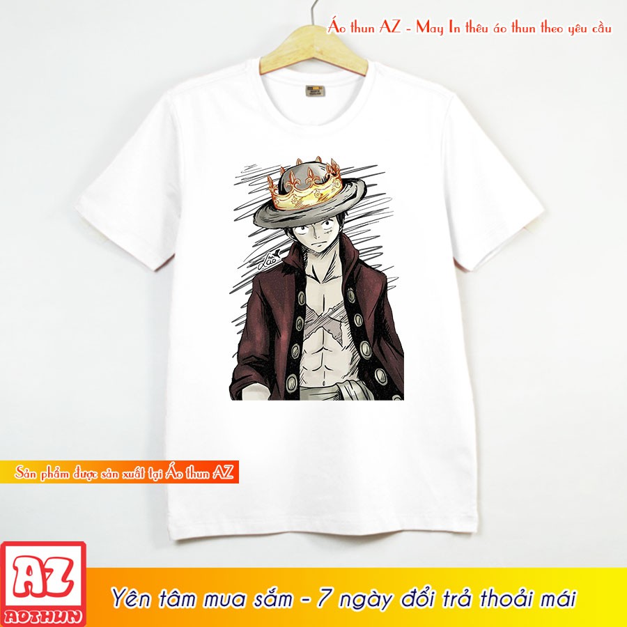 Áo thun One Piece in hình Luffy chibi - Có size trẻ em AZ F2086