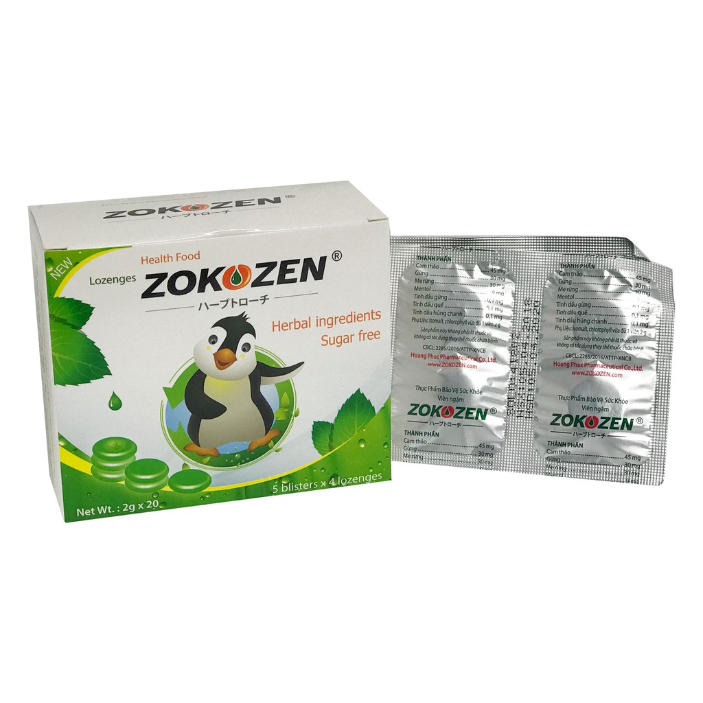 THẢO DƯỢC GIẢM HO VIÊN NGẬM ZOKOZEN (Hộp 20 v)Mua 5h tặng 1 h