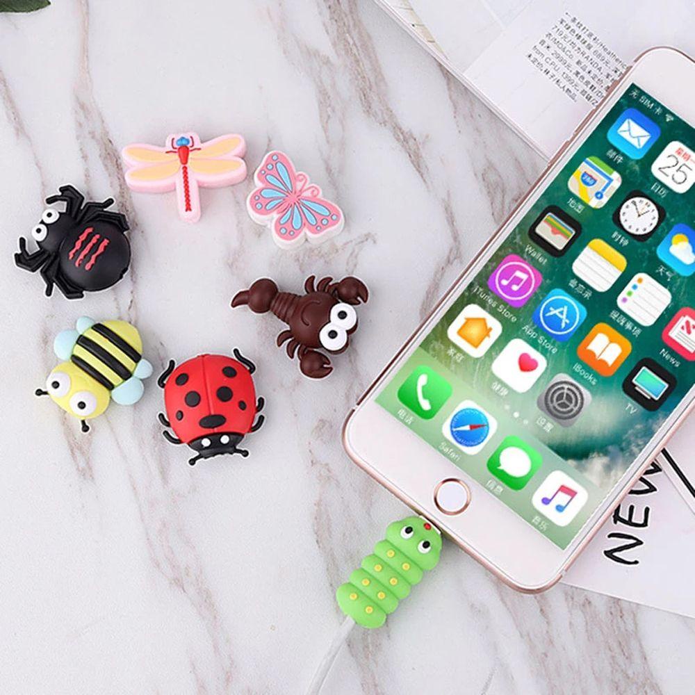 Phụ Kiện Quấn Bảo Vệ Dây Cáp Sạc USB Hình Động Vật Dễ Thương