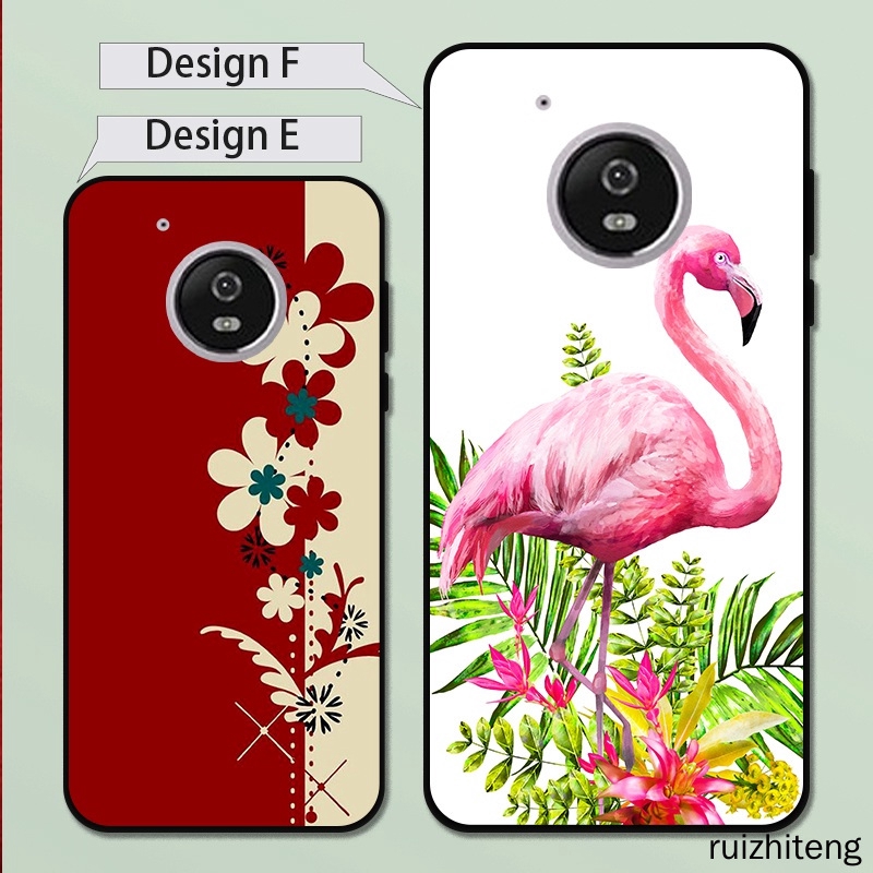 Ốp lưng hồng hạc và hoa nhiều mẫu mã cho điện thoại Motorola Moto C E4 G5 G5S X4 Plus