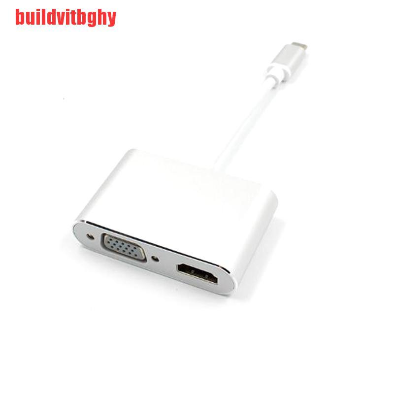 (Mua-Code) Hub Chuyển Đổi Từ Usb 3.1 Type C Sang Vga Multiport Adapter Usb C Sang Hdmi 4k Uhd