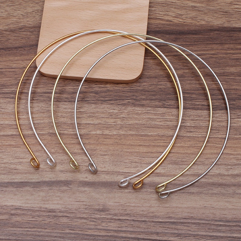 Vòng kiềng 130*1.2mm nguyên liệu làm trâm làm trang sức cổ trang cosplay cổ phục có màu KC