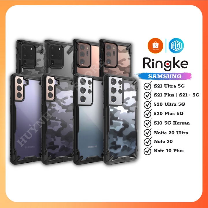 Ốp lưng Samsung Galaxy S21 Fe,S20,S21+,S21 Ultra,Note 20 Ultra 5G chống sốc Ringke Fusion X chính hãng Korea