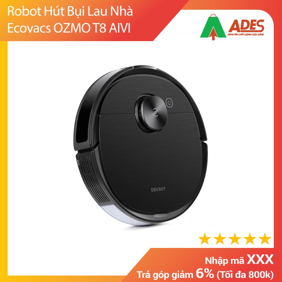 [Mã 154ELSALE2 giảm 7% đơn 300K] Robot Hút Bụi Lau Nhà Ecovacs Deebot OZMO T8 AIVI (Phiên bản 2020)