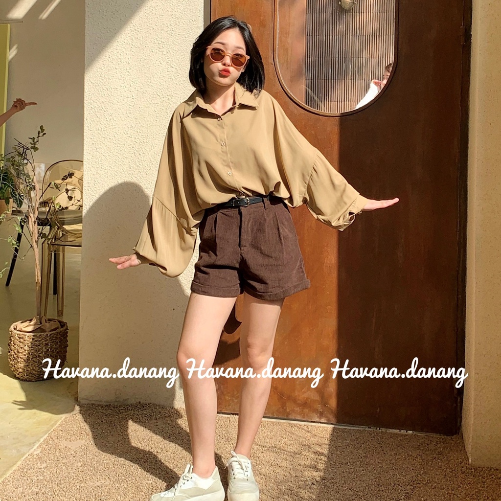 Áo sơ mi form rộng ulzzang, sơ mi lụa trơn Hàn Quốc nhiều màu