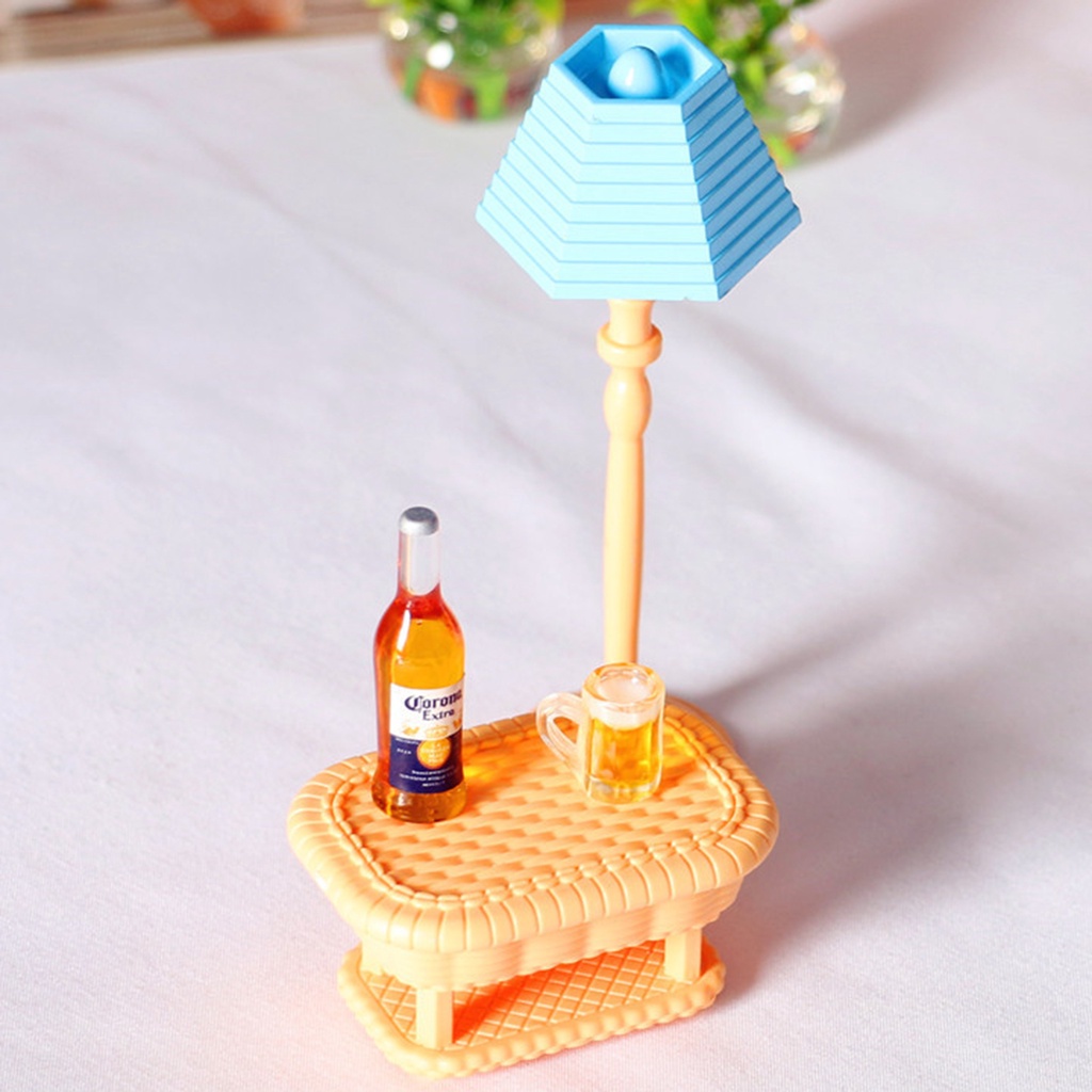 Mô Hình Bộ Bàn Ghế Mây Mini Dùng Để Trang Trí Phòng Khách