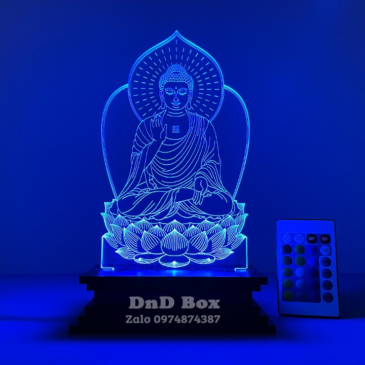 Đèn led 3D hình Phật A Di Đà ❤️FREESHIP❤️ Mẫu hình ngồi - Shop DnD