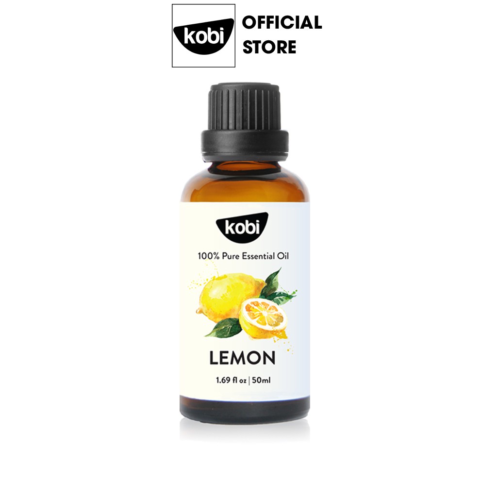 Tinh dầu Chanh Tươi Kobi Lemon essential oil giúp thơm phòng, se da, tinh thần sảng khoái - 50ml